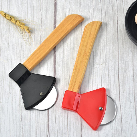 Axe Pizza Cutter (Stainless Steel and Bamboo Handle)